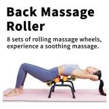 ZUFUMI Mini Inversion Table with Back Massage Roller Relieve Back Pain Foldable Back Stretcher Ab Machine with 400LB Weight Capacity(HXCY4101)
