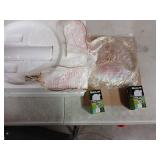 Scenekoy Alabaster Table Lamp Set of 2 with Night Light for Bedroom Living Room, 23" Rotary Switch Bedside Lamp with Linen Shade, Modern Nightstand Lamps for Room Office Dorm (Bulb Included) - Retail: