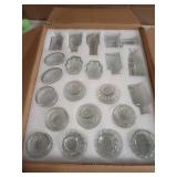 36Pcs Bud Vases Set Small Vintage Glass Bottles Clear Bud Vases in Bulk Multiple Shape Cute Glass Vases for Rustic Wedding Centerpieces Table Decorations and Home Decor(Clear) - Retail: $38