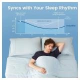 Cozy Bliss x Sorona Viscose Natural Fiber Cooling Comforter Queen Size, Reversible Silky Smooth Cooling Blanket with Q-Max 0.45 for Hot Sleepers & Night Sweats, Cool Blue, 90"x90" - Retail: $50