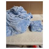 BEDELITE Flannel Sheets Full Size Forever Blue - Super Soft Fleece Sheets Set Fluffy Extra Plush, 3 Piece(Include Fitted Sheet, Flat Sheet, 1 Pillowcases) - Retail: $45