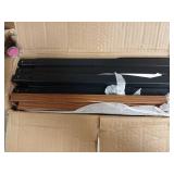 RISWER C-Shaped Side Table for Couch - Small Coffee Stand Sofa Tray Desk with Metal Frame and Waterproof Scratch Resistant, Modern End Accent for Living Room, Bedroom, Set of 2, Rustic Walnut - Retail