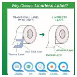 Moqra Sticky Thermal Receipt Paper Rolls (80mm) 3 1/8" x 170