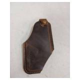 TobbinGear Leather Cell Phone Holster with Belt Clip, Leather Belt Pouch, Universal Phone Case on Belt for Men, Phone Holder for Smartphone, Right Handed, Dark Brown, Medium - Retail: $16