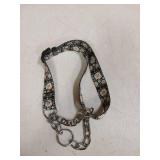 Bbmmayy Martingale Collar, Training Dog Collar, Stainless Steel Chain Pet Collar for No Pull Dog Walking Flowers Design Large Medium Small Dogs (L, Daisy) - Retail: $10