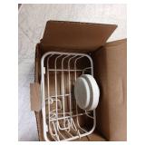 TAILI Sponge Holder for Kitchen Sink with Strong Suction Cup Removable, Rustproof Aluminum Sink Caddy for Sponge, Brush, Scrubber, Scraper -Gold - Retail: $18