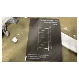 Nightstand, 4 Drawer Dresser End Table Bedside Furniture with Wooden Top Steel Frame Fabric Bins for Bedroom, Closet, Entryway, Dorm, Living Room, White (unknown hardware) - Retail: $0 Nightstand, 4 Drawer Dresser End Table Bedside Furniture with Wooden Top Steel Frame Fabric Bins for Bedroom, Closet, Entryway, Dorm, Living Room, White (unknown hardware) - Retail: $0