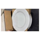 White Ceramic Dinner Plates with Beaded Edge - Retail: $25 White Ceramic Dinner Plates with Beaded Edge - Retail: $25
