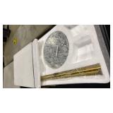 Koville Genuine Marble Paper Towel Holder Countertop, 6\' Stone Base Gold Rod Paper Towel Holder Stand for Kitchen Storage, for Standard or Jumbo-Sized Rolls - Retail: $0 Koville Genuine Marble Paper Towel Holder Countertop, 6\' Stone Base Gold Rod Paper Towel Holder Stand for Kitchen Storage, for Standard or Jumbo-Sized Rolls - Retail: $0