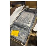 Costway Set of 2 Black Metal Frame Stationary Bar Stool Chair with Off-white Solid Seat - Retail: $0 Costway Set of 2 Black Metal Frame Stationary Bar Stool Chair with Off-white Solid Seat - Retail: $0