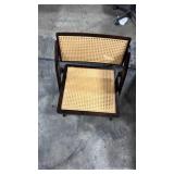 Foldable Dining Chairs Set of 2 with Woven Rattan Backrest - Retail: $0 Foldable Dining Chairs Set of 2 with Woven Rattan Backrest - Retail: $0
