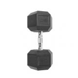 (Damage around all of one of the plates) CAP Barbell 60lb Coated Hex Dumbbell Single - Retail: $194 (Damage around all of one of the plates) CAP Barbell 60lb Coated Hex Dumbbell Single - Retail: $194