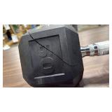 (Damage around all of one of the plates) CAP Barbell 60lb Coated Hex Dumbbell Single - Retail: $194 (Damage around all of one of the plates) CAP Barbell 60lb Coated Hex Dumbbell Single - Retail: $194
