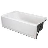 Bootz 14.25 in. H X 30 in. W X 60 in. L White Bathtub - Retail: $219