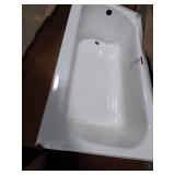 Maui 60 in. x 30 in. Alcove Soaking Bathtub with Left Drain in White - Retail: $309
