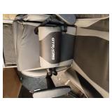 Fabric Adjustable Height Reclining Gaming Office Chair with Footrest, Black,gray - Retail: $180