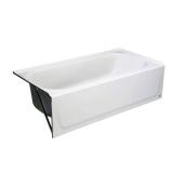 Maui 60 in. x 30 in. Alcove Soaking Bathtub with Left Drain in White - Retail: $309