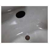 Aloha 60 in. X 30 in. Alcove Soaking Bathtub with Left Drain in White - Retail: $219