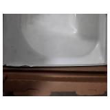 Aloha 60 in. X 30 in. Alcove Soaking Bathtub with Left Drain in White - Retail: $219