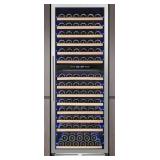 23.5 in Dual Zone Cellar Cooling Unit Wine Refrigerator in Silver 165Plus Bottles Wine Cooler with 2 Door Handles - Retail: $859