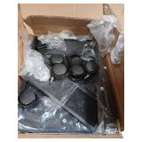 SWTYMIKI Kitchen Island Cart on Wheels - 4 Tier Rolling Kitchen Table Cart with Storage Shelves, 6 Removable Hooks& Locking Casters, Coffee Bar Cabinet for Dining Room Pantry Office, Espresso - Retail