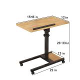 TigerDad Mobile Adjustable Height Laptop Stand PC Computer Portable Notebook Swivel Laptop Desk Rolling Table Desk Cart Tiltable with Wheels Casters& Mouse Pad Table - Retail: $50