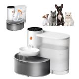 Potaroma Smart Wireless Pet Water Fountain, No Filter, 3.5L Large Capacity, Rechargeable Automatic Water Dispenser for Cats and Small Dogs, Wastewater Separation Always Fresh Water - Retail: $30