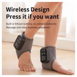 2PCS Foot Renew Triple Method Massager, 3 in 1 Massager for Neuropathy, Triple Technology Foot Massager Ankle, Wireless Portable Foot Massagers for Home/Office/Travel, 3-Speed & 5-Temperature (Grey)