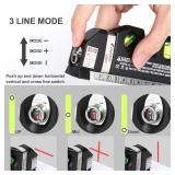 Laser Level Line Tool, Multipurpose Laser Level Kit Standard Cross Line Laser leveler Beam Tool with Metric Rulers 8ft/2.5M for Picture Hanging cabinets Tile Walls by AikTryee. - Retail: $10