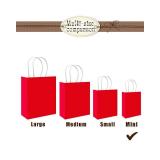 Bakepacker 100 Pcs Red Mini Paper Gift Bags with Handles 6"x4.5"x2.5" Party Favor Bags Multiple Uses (Mini size) - Retail: $25