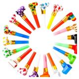 Chshhuao 50 Pcs Funny Blowouts Blow Horns Birthday Party Whistles New Years Party Favors - Retail: $8