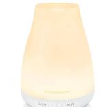 InnoGear Essential Oil Diffuser, Ultrasonic Diffusers for Home Aromatherapy Humidifier for Bedroom Room 7 Colors LED 2 Mist Mode Auto Off, Basic White - Retail: $14
