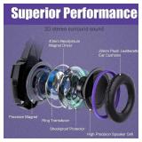 BENGOO G9000 Stereo Gaming Headset for PS5, PS4, PC, Xbox One Controller, Noise Cancelling Over Ear Headphones with Mic, LED Light, Bass Surround, Soft Memory Earmuffs - Purple - Retail: $28