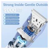 KINGTEE 5-in-1 Electric Bikini Trimmer for Women IPX7 Waterproof Shaver, Cordless Body & Facial Razors for Women, Ceramic Blades, USB-C Rechargeable, Painless Hair Removal Kit (Blue) - Retail: $25