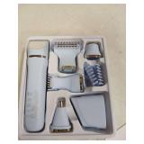 KINGTEE 5-in-1 Electric Bikini Trimmer for Women IPX7 Waterproof Shaver, Cordless Body & Facial Razors for Women, Ceramic Blades, USB-C Rechargeable, Painless Hair Removal Kit (Blue) - Retail: $25