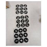 1-31 Magnetic Numbers Colored Glass Calendar Magnets for Whiteboard Dry Erase Board Fridge Schedule Refrigerator(Black,1.38",Digital) - Retail: $18