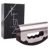 Nish Salad Choppers Mezzaluna Choppers with Protective Cover Mincing Knives Vegetable Knife Mezzaluna Mincer Double Blade Stainless Steel for Home Kitchen & Restaurant - Retail: $10