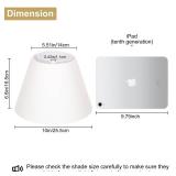 Small Lamp Shades Set of 2, 5.5" Top x 10" Bottom x 6.6" High, Small White Lamp Shades for Table Lamps, Fabric Lampshade Replacement for Bedside Lamp, Wall Sconces, Spider, Clip on Adapters Included -