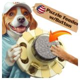 KADTC 2 Levels of Challenge - Dog Puzzle Feeder Toy U.S. Brand - Design Push-to-Release Treat Dispenser for Small Medium Large Dogs Boredom Buster Puppy Mental Stimulation Enrichment Puzzles Toys - Re