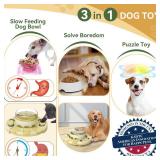 KADTC 2 Levels of Challenge - Dog Puzzle Feeder Toy U.S. Brand - Design Push-to-Release Treat Dispenser for Small Medium Large Dogs Boredom Buster Puppy Mental Stimulation Enrichment Puzzles Toys - Re