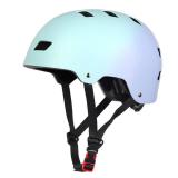 Bike Skateboard Helmet, Adjustable and Multi-Sport for Skate Scooter, 3 Sizes for Adult Youth Kids Toddler (Gradual Cyan Purple) - Retail: $33