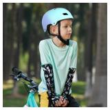 Bike Skateboard Helmet, Adjustable and Multi-Sport for Skate Scooter, 3 Sizes for Adult Youth Kids Toddler (Gradual Cyan Purple) - Retail: $33