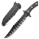 Gtkii GTK41 Fixed Blade Knife AUS-10 Steel Blade Full Tang Nylon Fiberglass Handle Cool Style Fix Knifes for Outdoor Camping Hunting Collection - Retail: $40
