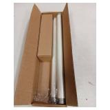 SIMEWIN White Curtain Rods for Windows 28 to 48 Inches Adjustable Decorative 1 Inch Diameter Single Window Curtain Rod Set with Classic Finials, White Finishing - Retail: $23