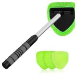 XINDELL Windshield Cleaner Tool Car Interior Window Cleaning Kit with Extendable Handle & 4 Microfiber Pads, Auto Wiper Inside Windshield Brush for Car & Home Windows - Retail: $15