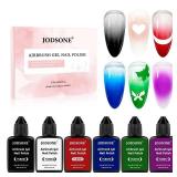 JODSONE 6 Colors Classic Airbrush Gel Nail Polish Set No Dilution Highly Saturated Colors for Ombre Blush and French Manicure Designs Women