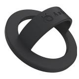 Anteel Magnetic Silicone Ring Grip Phone Holder, Strong Magnetic Attraction, Comfy and Portable, Removable Finger Loop Grip for Magsafe Phone Case (Black) - Retail: $8