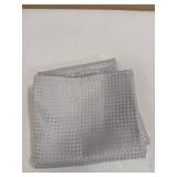 Home Queen Grey Waffle Bathroom Window Curtains, Short Water Repellent Rod Pocket for Small Kitchen Window, 36 W X 36 L Inch Each - Retail: $17