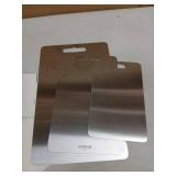 APMRQIB Titanium Cutting Boards for Kitchen,100% Pure Titanium Cutting Board Set of 3, Double Sided Non Toxic Cutting Board, Hygiene Durable Dishwash - Retail: $70
