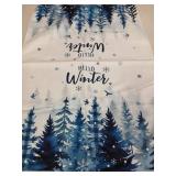 Breling Winter Kitchen Towel Hello Winter Dish Towel Let It Snow Bathroom Decorative Snowflake Snowman Dishcloth for Kitchen Bathroom Home Cooking Housewarming Gift, 14 x 21 Inch - Retail: $31